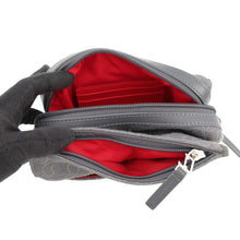将图像加载到图库查看器中，Christian Louboutin ZIP N FLAP Shoulder Bag Smokey1245217I542 Canvas Leather

