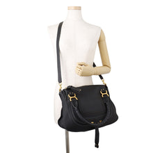 Load image into Gallery viewer, Chloe Marcy 2-way Bag Black Calf Leather
