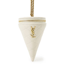 将图像加载到图库查看器中，SAINT LAURENT PARIS Microcorn Chain Bag Ivory820386 Lambskin
