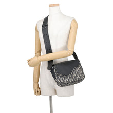 Load image into Gallery viewer, Dior Oblique Saddle Shoulder Bag Black/Navy Leather Canvas Size Mini
