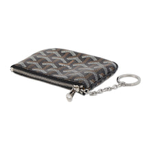 Load image into Gallery viewer, GOYARD Sena Key Ring Pouch Black/Brown PVCLeather Size Nano
