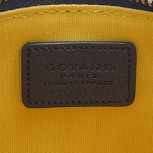 Load image into Gallery viewer, GOYARD Sena Key Ring Pouch Black/Brown PVCLeather Size Nano
