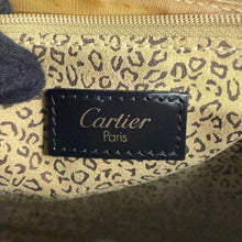 将图像加载到图库查看器中，CARTIER PANTHERE 2WAYHandbag Black Leather
