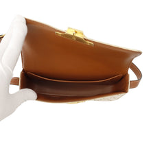 将图像加载到图库查看器中，CELINE Triomphe Claude Bag White/Brown194142CUZ.01BC PVC Calf Leather
