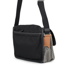 将图像加载到图库查看器中，PRADA Triangle Logo Shoulder Bag Black/Gray/Brown2VD769 Nylon Saffiano LeatherLeather
