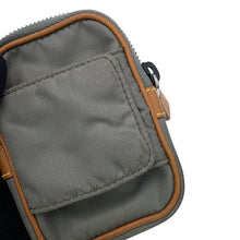 将图像加载到图库查看器中，PRADA Triangle Logo Shoulder Bag Black/Gray/Brown2VD769 Nylon Saffiano LeatherLeather

