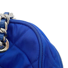Load image into Gallery viewer, PRADA Triangle Logo Quilted Shoulder Bag Blue1BB072 Nylon
