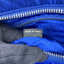 Load image into Gallery viewer, PRADA Triangle Logo Quilted Shoulder Bag Blue1BB072 Nylon
