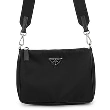Load image into Gallery viewer, PRADA Re-Nylon Shoulder Bag Black2VH113_2DMH_F0002_V_XOP Nylon Saffiano LeatherLeather
