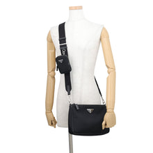 Load image into Gallery viewer, PRADA Re-Nylon Shoulder Bag Black2VH113_2DMH_F0002_V_XOP Nylon Saffiano LeatherLeather
