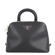 将图像加载到图库查看器中，PRADA 2WAYBag Black/Red1BZ003 Saffiano LeatherLeather
