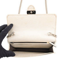 将图像加载到图库查看器中，GUCCI Interlocking G Chain Wallet Ivory615523 CAO0G 9522 Leather
