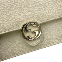 将图像加载到图库查看器中，GUCCI Interlocking G Chain Wallet Ivory615523 CAO0G 9522 Leather
