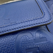 将图像加载到图库查看器中，GUCCI Jumbo GG Embossed Crossbody Bag Blue645093 AABY7 4236 Leather
