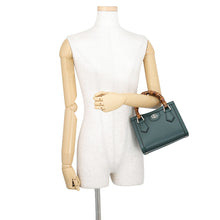 Load image into Gallery viewer, GUCCI Diana 2WAY Handbag Green832936 Leather Bamboo Size Small
