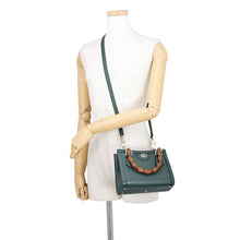 Load image into Gallery viewer, GUCCI Diana 2WAY Handbag Green832936 Leather Bamboo Size Small
