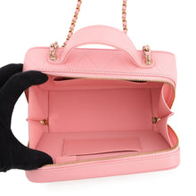 Load image into Gallery viewer, CHANEL 2-Way Vanity Chain Shoulder Bag PinkAP4778 Caviar Leather
