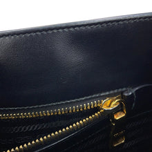 将图像加载到图库查看器中，PRADA Embossed Logo Handbag Black1BA335 Saffiano LeatherLeather
