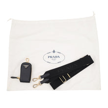 将图像加载到图库查看器中，PRADA Embossed Logo Handbag Black1BA335 Saffiano LeatherLeather
