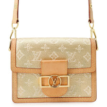 将图像加载到图库查看器中，LOUIS VUITTON Dauphine Gold/BrownM22826 Monogram Laminated Jacquard Size MINI
