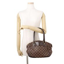 将图像加载到图库查看器中，LOUIS VUITTON Verona RedN41117 Damier Ebene Canvas Size PM
