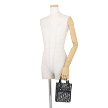 将图像加载到图库查看器中，Dior Oblique North South 2WAY Bag Mini Beige/Black/Blue2ESWS017YKY Canvas Grained Calf Leather
