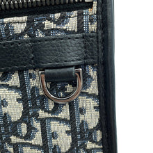 将图像加载到图库查看器中，Dior Oblique North South 2WAY Bag Mini Beige/Black/Blue2ESWS017YKY Canvas Grained Calf Leather

