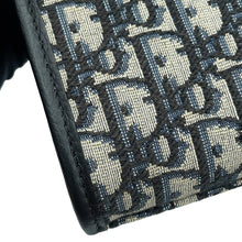 将图像加载到图库查看器中，Dior Oblique North South 2WAY Bag Mini Beige/Black/Blue2ESWS017YKY Canvas Grained Calf Leather
