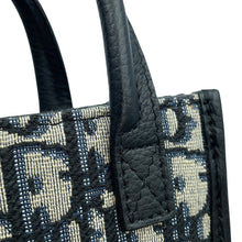 将图像加载到图库查看器中，Dior Oblique North South 2WAY Bag Mini Beige/Black/Blue2ESWS017YKY Canvas Grained Calf Leather
