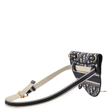 Load image into Gallery viewer, Dior Oblique Saddle Flat Belt Pouch Beige/NavyS5632CRIW Canvas
