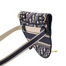 Load image into Gallery viewer, Dior Oblique Saddle Flat Belt Pouch Beige/NavyS5632CRIW Canvas
