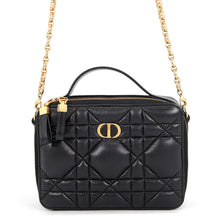 将图像加载到图库查看器中，Dior Caro Box 2WAY Bag BlackS5140UNGX Leather
