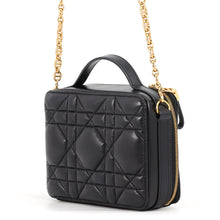 将图像加载到图库查看器中，Dior Caro Box 2WAY Bag BlackS5140UNGX Leather
