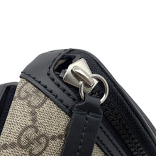 将图像加载到图库查看器中，GUCCI GG Supreme Waist Bag Beige/Black779877 GG SupremeCanvas Leather
