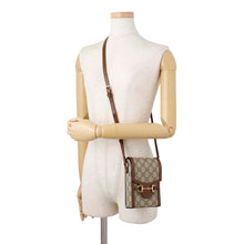 Load image into Gallery viewer, GUCCI 1955 Horsebit Shoulder Beige/Brown625615 GG Supreme Leather
