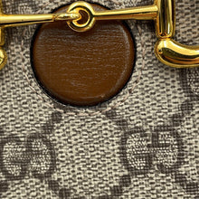 Load image into Gallery viewer, GUCCI 1955 Horsebit Shoulder Beige/Brown625615 GG Supreme Leather

