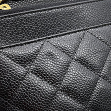 将图像加载到图库查看器中，CHANEL Matelasse Classic Chain Wallet BlackAP0250 Caviar Leather
