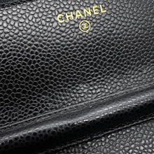 将图像加载到图库查看器中，CHANEL Matelasse Classic Chain Wallet BlackAP0250 Caviar Leather
