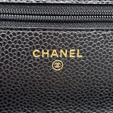 将图像加载到图库查看器中，CHANEL Matelasse Classic Chain Wallet BlackAP0250 Caviar Leather
