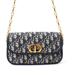 Load image into Gallery viewer, Dior 30 Montaigne Avenue Chain Shoulder Bag Navy/BeigeM9260UTZR Canvas Leather
