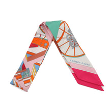 Load image into Gallery viewer, HERMES Twilly Springsspring Rose/Multicolor Silk100%
