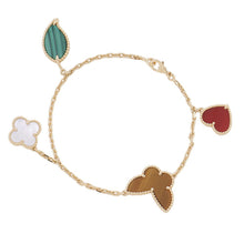 Load image into Gallery viewer, Van Cleef &amp; Arpels Lucky Alhambra Bracelet 4 MotifVCARD79600 18K Yellow Gold
