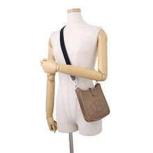 Load image into Gallery viewer, HERMES Evelyne Amazon Short Etoupe/Blue Indigo Taurillon Clemence Size TPM
