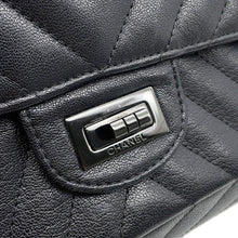 Load image into Gallery viewer, CHANEL 2.55 W-Flap Chain Shoulder BlackA37586 Aged Calf Leather
