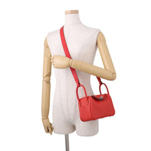 将图像加载到图库查看器中，HERMES Lindy Rouge Coeur Swift Leather Size Mini
