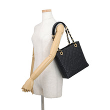 将图像加载到图库查看器中，CHANEL Matelasse PST Chain Tote BlackA50994 Caviar Leather
