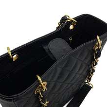 将图像加载到图库查看器中，CHANEL Matelasse PST Chain Tote BlackA50994 Caviar Leather
