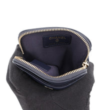 Load image into Gallery viewer, CHANEL Matelasse Zip coin purse NavyAP2061 Caviar Leather
