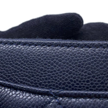 Load image into Gallery viewer, CHANEL Matelasse Zip coin purse NavyAP2061 Caviar Leather
