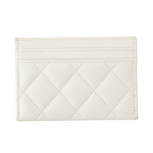 Load image into Gallery viewer, CHANEL Matelasse CC Logo Card Case WhiteAP3990 Lambskin/Rhinestone
